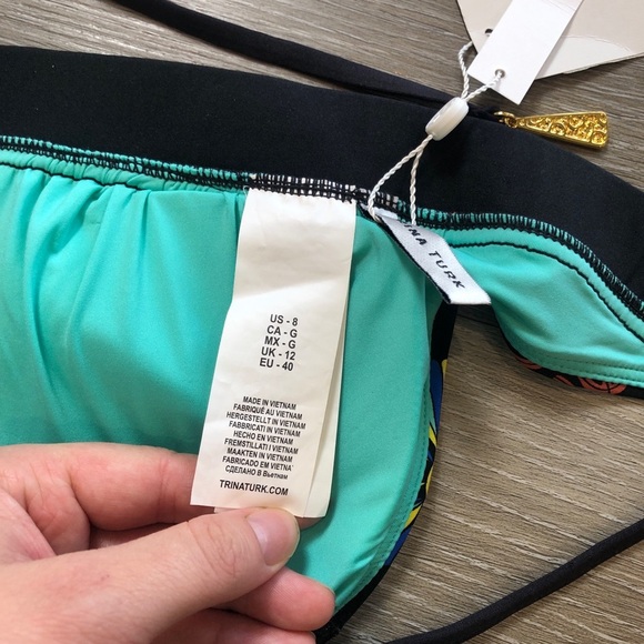 Trina Turk Electric Reef Bralette Bikini Top Women’s Size 8 NWT - Picture 8 of 10